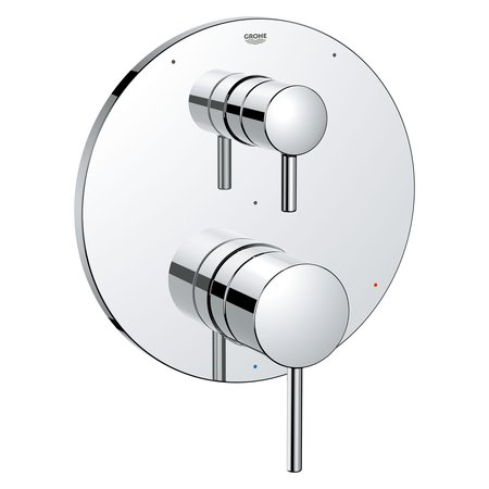 GROHE Timeless Pressure Balance Valve Trim With 3-Way Diverter With Cartridge, Chrome 29427000